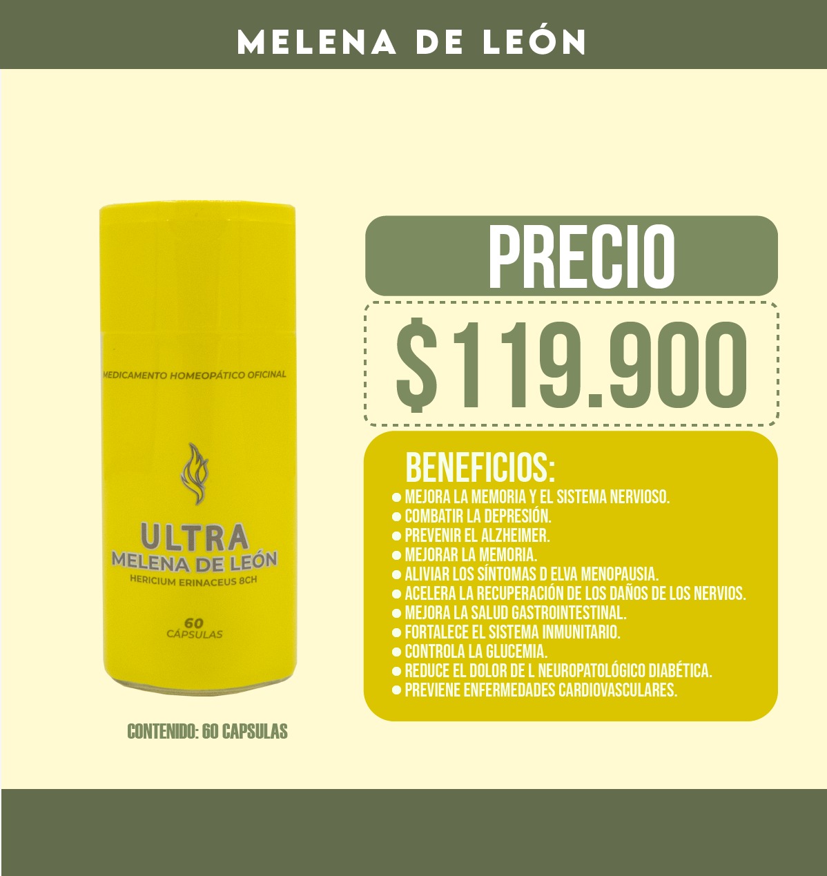 ULTRA MELENA DE LEÓN - 60 Cápsulas