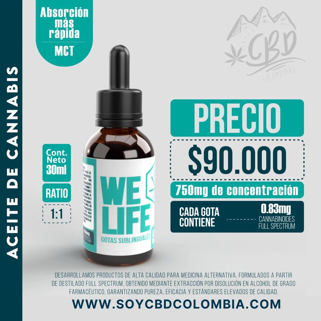 ACEITE CBD GOTAS 750MG RATIO 1:1