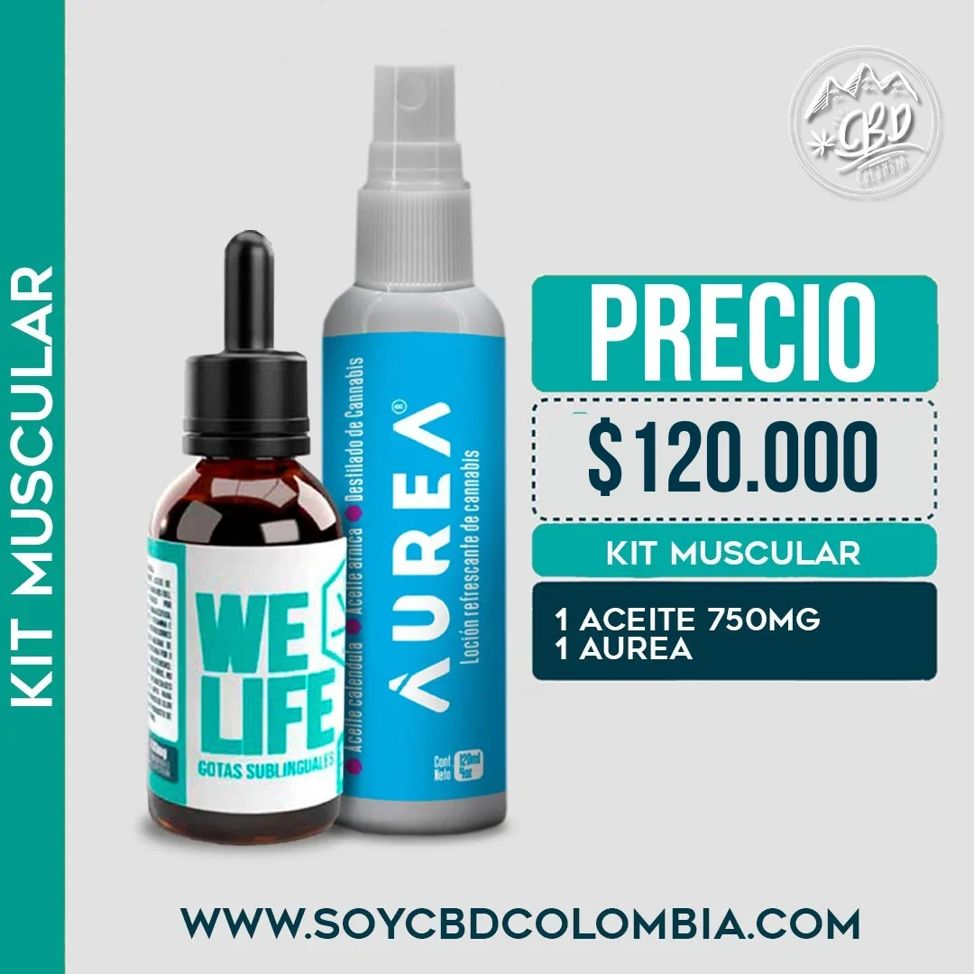 KIT CBD MUSCULAR ACEITE 750MG CON AUREA