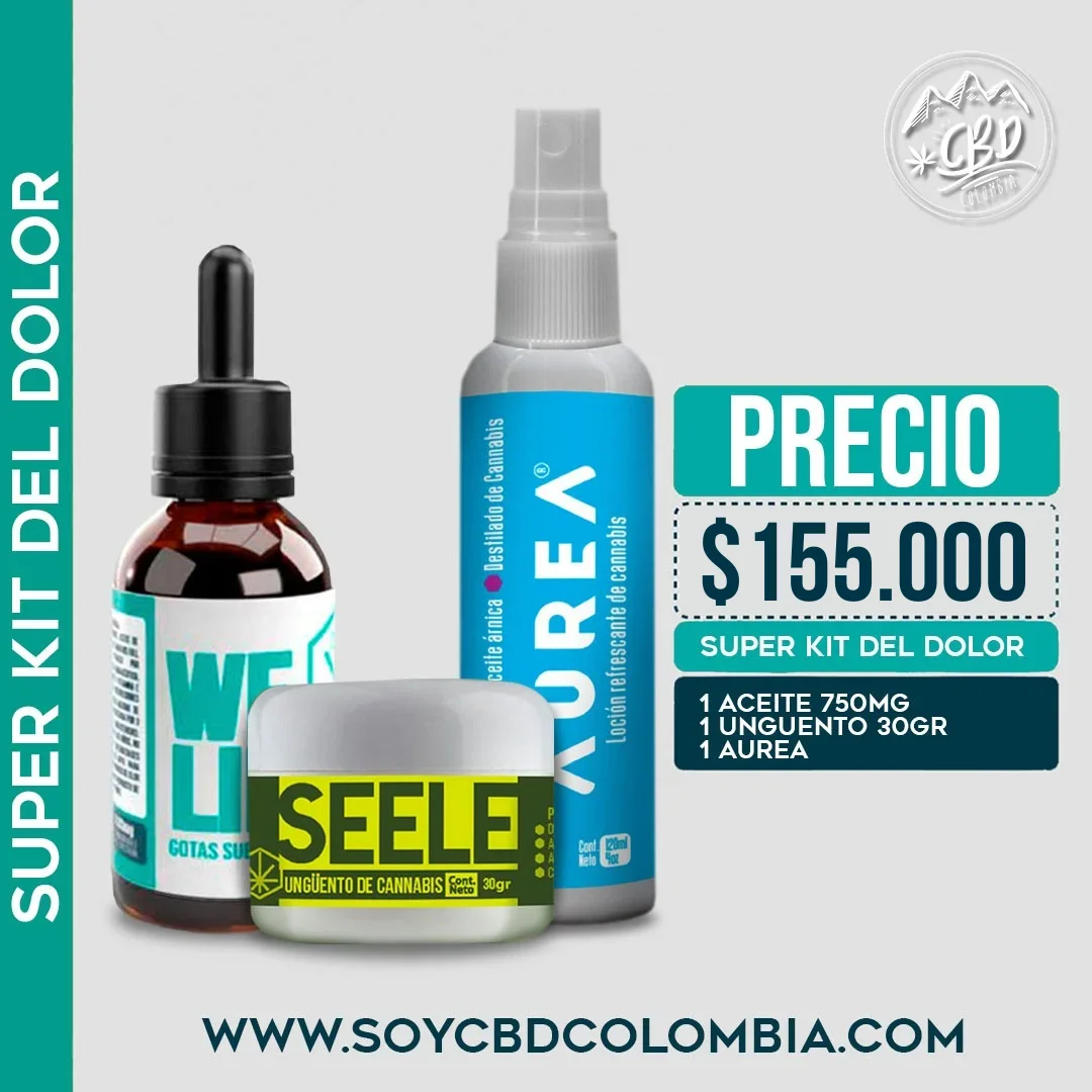 SUPER KIT CBD DEL DOLOR ACEITE 750-UNG-AUR